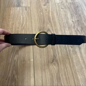 Black XL leather Frye belt